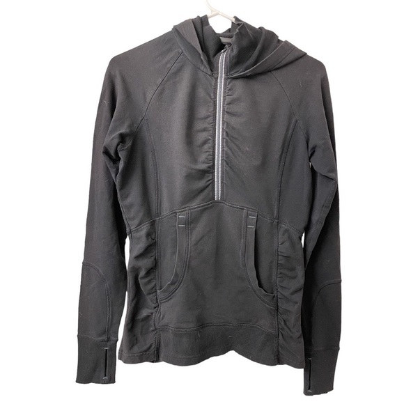Athleta Jackets & Blazers - ATHLETA Pullover Define Hooded 1/4 zip, with kangaroo pocket - small